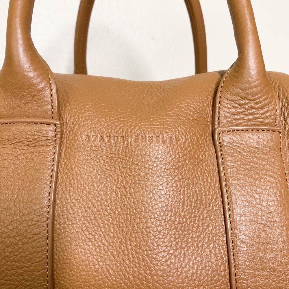 Status Anxiety As She Pleases Bag Tan Crossbody Handbag Medium Purse - Picture 3 of 11